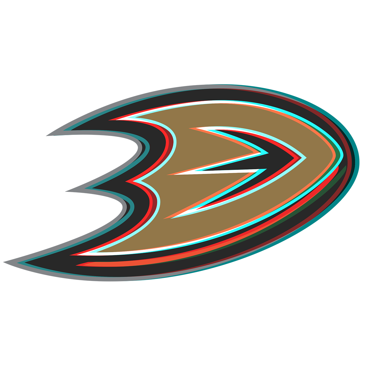 Phantom Anaheim Ducks logo vinyl decal